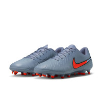 Nike Tiempo Legend 10 Club Gazon Naturel Gazon Artificiel Chaussures de Foot (MG) Bleu Clair Rouge Vif Noir