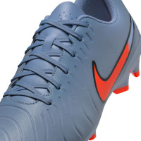 Nike Tiempo Legend 10 Club Gazon Naturel Gazon Artificiel Chaussures de Foot (MG) Bleu Clair Rouge Vif Noir