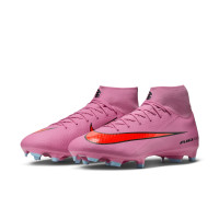 Nike Zoom Mercurial Superfly 10 Academy Gras / Kunstgras Voetbalschoenen (MG) Roze Felrood Lichtblauw