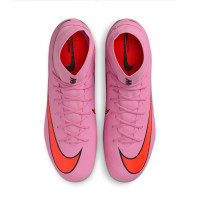 Nike Zoom Mercurial Superfly 10 Academy Gras / Kunstgras Voetbalschoenen (MG) Roze Felrood Lichtblauw