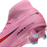 Nike Zoom Mercurial Superfly 10 Academy Gras / Kunstgras Voetbalschoenen (MG) Roze Felrood Lichtblauw
