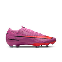 Nike Zoom Mercurial Vapor 16 Elite Gras Voetbalschoenen (FG) Roze Felrood Lichtblauw