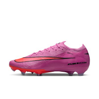Nike Zoom Mercurial Vapor 16 Elite Gras Voetbalschoenen (FG) Roze Felrood Lichtblauw