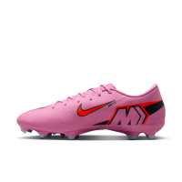 Nike Zoom Mercurial Vapor 16 Academy Gras / Kunstgras Voetbalschoenen (MG) Roze Felrood Lichtblauw