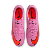 Nike Zoom Mercurial Vapor 16 Academy Gras / Kunstgras Voetbalschoenen (MG) Roze Felrood Lichtblauw
