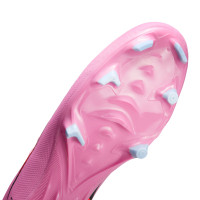 Nike Zoom Mercurial Vapor 16 Academy Gras / Kunstgras Voetbalschoenen (MG) Roze Felrood Lichtblauw