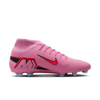 Nike Mercurial Superfly 10 Club Gazon Naturel Gazon Artificiel Chaussures de Foot (MG) Rose Rouge Vif Bleu Clair