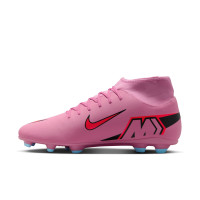 Nike Mercurial Superfly 10 Club Gazon Naturel Gazon Artificiel Chaussures de Foot (MG) Rose Rouge Vif Bleu Clair