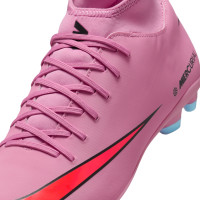 Nike Mercurial Superfly 10 Club Gazon Naturel Gazon Artificiel Chaussures de Foot (MG) Rose Rouge Vif Bleu Clair