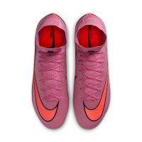 Nike Zoom Mercurial Superfly 10 Elite Crampons Vissés Chaussures de Foot (SG) Rose Rouge Vif Bleu Clair