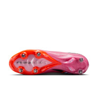 Nike Zoom Mercurial Superfly 10 Elite Crampons Vissés Chaussures de Foot (SG) Rose Rouge Vif Bleu Clair