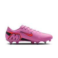 Nike Zoom Mercurial Vapor 16 Academy IJzeren-Nop Voetbalschoenen (SG) Anti-Clog Roze Felrood Lichtblauw