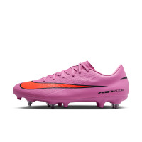 Nike Zoom Mercurial Vapor 16 Academy IJzeren-Nop Voetbalschoenen (SG) Anti-Clog Roze Felrood Lichtblauw