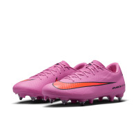 Nike Zoom Mercurial Vapor 16 Academy IJzeren-Nop Voetbalschoenen (SG) Anti-Clog Roze Felrood Lichtblauw