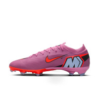 Nike Zoom Mercurial Vapor 16 Pro Gras Voetbalschoenen (FG) Roze Felrood Lichtblauw