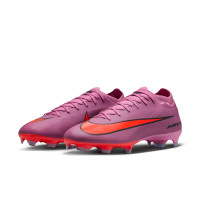 Nike Zoom Mercurial Vapor 16 Pro Gras Voetbalschoenen (FG) Roze Felrood Lichtblauw
