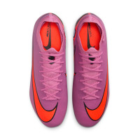 Nike Zoom Mercurial Vapor 16 Pro Gras Voetbalschoenen (FG) Roze Felrood Lichtblauw
