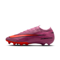 Nike Zoom Mercurial Vapor 16 Elite Kunstgras Voetbalschoenen (AG) Roze Felrood Lichtblauw