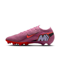 Nike Zoom Mercurial Vapor 16 Elite Kunstgras Voetbalschoenen (AG) Roze Felrood Lichtblauw