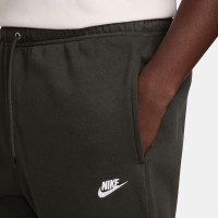 Pantalon de survêtement en polaire Nike Sportswear Club vert foncé blanc