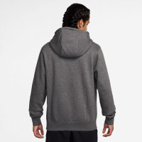 Combinaison de jogging en polaire Nike Sportswear Club à capuche gris argenté blanc