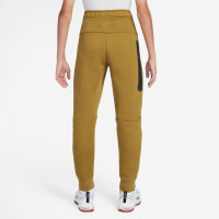 Survêtement polaire Nike Sportswear Tech à fermeture éclair intégrale pour enfants, jaune foncé et noir