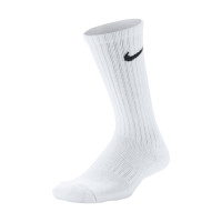 Chaussettes de sport Nike Everyday Cushioned Crew, lot de 3, pour Enfants, blanches et noires