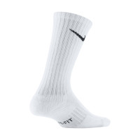Chaussettes de sport Nike Everyday Cushioned Crew, lot de 3, pour Enfants, blanches et noires