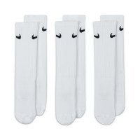 Chaussettes de sport Nike Everyday Cushioned Crew, lot de 3, pour Enfants, blanches et noires