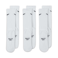 Chaussettes de sport Nike Everyday Cushioned Crew, lot de 3, pour Enfants, blanches et noires