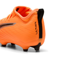 PUMA Ultra 6 Match Gazon Naturel Artificiel (MG) Enfants Orange Noir Argenté
