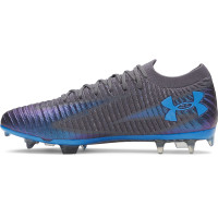 Under Armour Shadow Elite 3 Gazon Naturel Chaussures de Foot (FG) Gris Bleu Violet