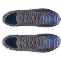 Under Armour Shadow Elite 3 Gazon Naturel Chaussures de Foot (FG) Gris Bleu Violet