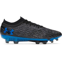 Under Armour Magnetico Elite 5 Gras Voetbalschoenen (FG) Zwart Blauw