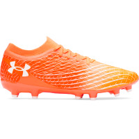 Under Armour Magnetico Pro 5 Gazon Naturel Chaussures de Foot (FG) Orange Blanc