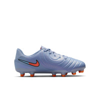 Nike Tiempo Legend 10 Academy Gras / Kunstgras Voetbalschoenen (MG) Kids Lichtblauw Felrood Zwart