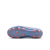 Nike Tiempo Legend 10 Academy Gras / Kunstgras Voetbalschoenen (MG) Kids Lichtblauw Felrood Zwart