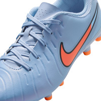 Nike Tiempo Legend 10 Academy Gras / Kunstgras Voetbalschoenen (MG) Kids Lichtblauw Felrood Zwart