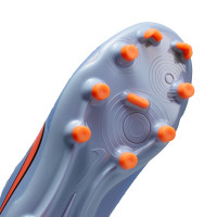 Nike Tiempo Legend 10 Academy Gras / Kunstgras Voetbalschoenen (MG) Kids Lichtblauw Felrood Zwart