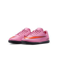 Nike Mercurial Vapor 16 Club Zaalvoetbalschoenen (IN) Kids Roze Felrood Lichtblauw