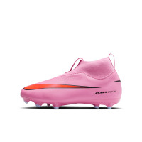 Nike Zoom Mercurial Superfly 10 Academy Gazon Naturel Artificiel Chaussures de Foot (MG) Enfants Rose Rouge Vif Bleu Clair