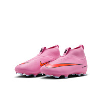 Nike Zoom Mercurial Superfly 10 Academy Gazon Naturel Artificiel Chaussures de Foot (MG) Enfants Rose Rouge Vif Bleu Clair