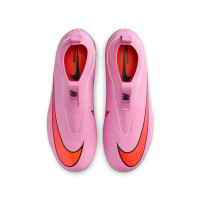 Nike Zoom Mercurial Superfly 10 Academy Gazon Naturel Artificiel Chaussures de Foot (MG) Enfants Rose Rouge Vif Bleu Clair