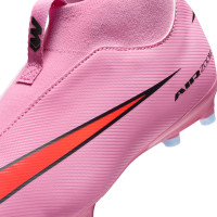 Nike Zoom Mercurial Superfly 10 Academy Gazon Naturel Artificiel Chaussures de Foot (MG) Enfants Rose Rouge Vif Bleu Clair