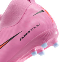 Nike Zoom Mercurial Superfly 10 Academy Gazon Naturel Artificiel Chaussures de Foot (MG) Enfants Rose Rouge Vif Bleu Clair