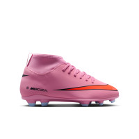 Nike Mercurial Superfly 10 Club Gazon Naturel Gazon Artificiel Chaussures de Foot (MG) Enfants Rose Rouge Vif Bleu Clair