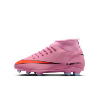 Nike Mercurial Superfly 10 Club Gazon Naturel Gazon Artificiel Chaussures de Foot (MG) Enfants Rose Rouge Vif Bleu Clair