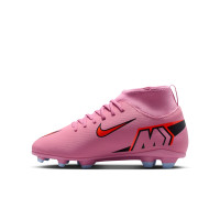 Nike Mercurial Superfly 10 Club Gazon Naturel Gazon Artificiel Chaussures de Foot (MG) Enfants Rose Rouge Vif Bleu Clair