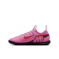 Nike Zoom Mercurial Vapor 16 Academy Zaalvoetbalschoenen (IN) Kids Roze Felrood Lichtblauw