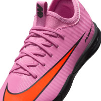 Nike Zoom Mercurial Vapor 16 Academy Zaalvoetbalschoenen (IN) Kids Roze Felrood Lichtblauw